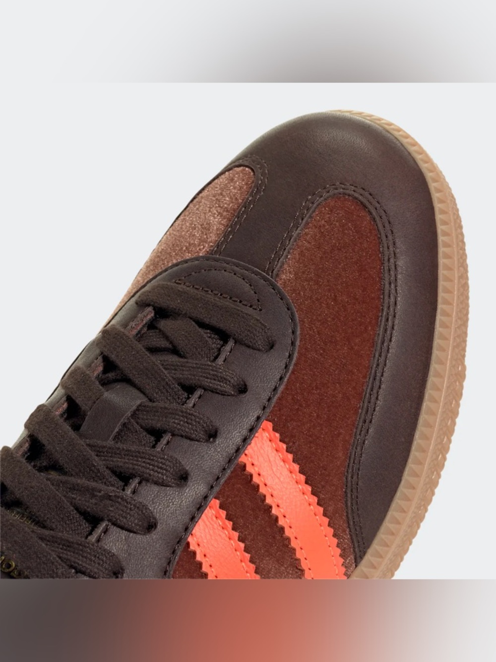 adidas Samba Sneakers Brown with Coral Stripes - never worn! - Picture 5 of 10